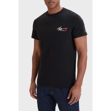 Tommy Jeans Pamuklu Slim Fit Logolu Bisiklet Yaka T Shirt Erkek T Shirt DM0DM22538 Bds