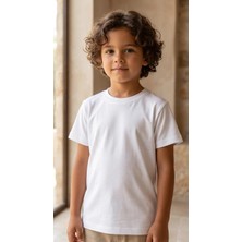 Bony Socks Çocuk Modal Kısa Kollu Beyaz T-Shirt