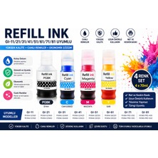 Canon Gı-40 / Gı-41 Uyumlu Mürekkep Seti 70ML (4 Renk) | Yüksek Verim & Canlı Baskı