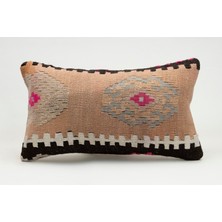 Kilim Wholesale El Yapımı Eski Kilimden Yapılmış Vintage Kırlent Kılıfı, Yün, 30X50 cm