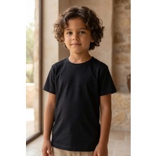 Bony Socks Çocuk Modal Kısa Kollu Siyah T-Shirt