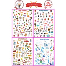 Yunus Copy Meslek Sticker Etiket 1 Aşçı Dalgıç Çiftçi Dişçi
