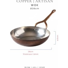 Voeux Artisan Koleksiyonu Bakır Vok Tava 26 cm