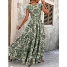 Alyn Wear Kadın Kısa Kollu Kruvaze Yaka Beli Lastikli Süprem