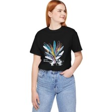 Alyn Wear Unisex Bisiklet Yaka Baskılı T-Shirt - Siyah