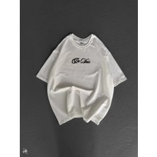Alyn Wear Unisex Baskılı Oversize T-Shirt - Beyaz