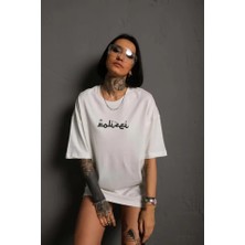 Alyn Wear Bisiklet Yakalı Sırt Baskılı Oversize T-Shirt - Beyaz