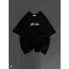 Alyn Wear Unisex Baskılı Oversize T-Shirt - Siyah