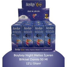Baybay Night Melisa Içeren Bitkisel Damla 50 ml 12 Adet