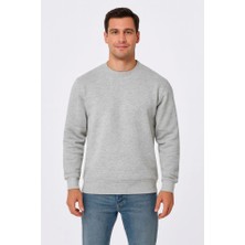 Alyn Wear Erkek Üç Iplik Düz Bisiklet Yaka Sweatshirt - Gri