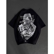 Alyn Wear Unisex Baskılı Oversize T-Shirt - Siyah