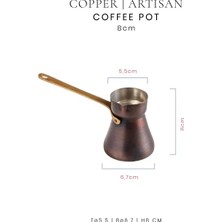 Voeux Artisan Koleksiyonu Bakır Kahve Cezvesi 8 cm