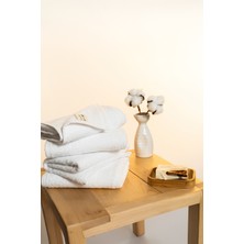 4’lü Baş Havlusu Seti Beyaz %100 Pamuk (41X76 Cm) – Coresoftair™ Yumuşak, Hızlı Emici, Premium Havlu Rikka Home