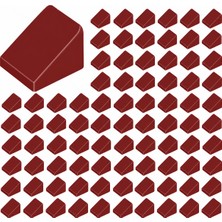 LEGO Yedek Parçalar: Slope: 100 Adet 1X1X2/3 Bordo - Dark Red 54200