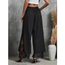Alyn Wear Kadın Yüksek Bel Belden Kuşaklı Üst Dalgıç Alt Dantel Detaylı Dalgıç Pantolon