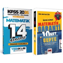 Yediiklim Yayınları Kpss Ortaöğretim Ön Lisans Matematik Tamamı Çözümlü 14 Deneme - 10 Net Cepte