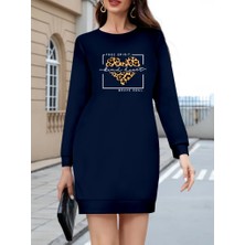 Alyn Wear Kadın Uzun Kollu Bisiklet Yaka Desenli Viskon Iki Iplik Bluz