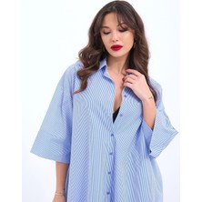 Alyn Wear 4328 Gömlek-Mavi Beyaz Çizgili