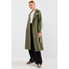 Alyn Wear 5853 Kruvaze Yaka Trençkot - Haki