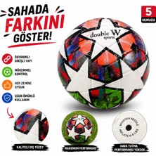 Double W Sports Dikişli Futbol Topu – Dayanıklı Outdoor/ındoor Antrenman Topu (Standart Boy, Çok Renkli)