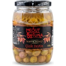 Mesut Tuna Yeşil Çizik Zeytin 500 cc Cam Kavanoz