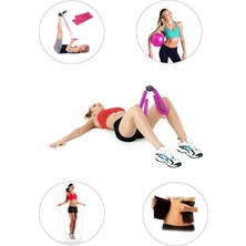 Spor Byfit Pembe Kol, Bacak, Basen Sıkılaştırıcı Alet + Denge Topu + Atlama İpi + Termal Kemer Seti