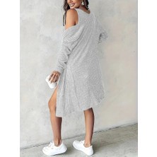 Alyn Wear Kadın Askılı Yuvarlak Yakalı Önü Düğmeli Şardonlu Kaşkorse Mini Elbise ve Kısa Ceket