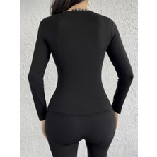 Alyn Wear Kadın Uzun Kollu Leopar Şeritli Viskon Bluz