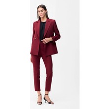 Love My Body Cepli Gabardin Pantolon Bordo 153L8701005