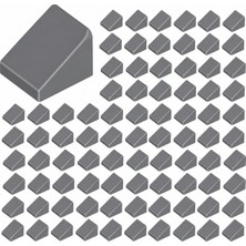 LEGO Yedek Parçalar: Slope: 100 Adet 1X1X2/3 Koyu Gri - Dark Bluish Gray 54200