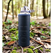 H2O Cam Su Matarası Deri Kılıflı 500 ml - Lacivert