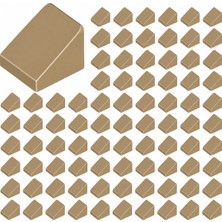 LEGO Yedek Parçalar: Slope: 100 Adet 1X1X2/3 Koyu Krem - Dark Tan 54200