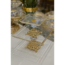 Assa Bazaar 2’li Kare Döküm Ayaklı Pasta Sunumluk / Kurabiyelik Seti