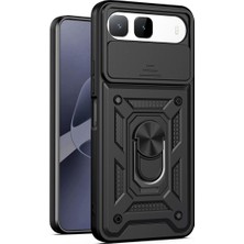 Teleplus Infinix Hot 60i 5g Kılıf Magnetik Standlı Kamera Korumalı Slide Sürgülü Cover Kapak
