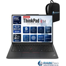Lenovo Thinkpad E14 Gen6 Intel Core Ultra 5 125U 80 GB Ddr5 2 Tb SSD Intel® 14'' Wuxga IPS Windows 11 Pro Taşınabilir Bilgisayar 21M7009RNP27