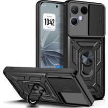 Teleplus Tecno Pova Curve 2 Kılıf Magnetik Standlı Kamera Korumalı Slide Sürgülü Cover Kapak