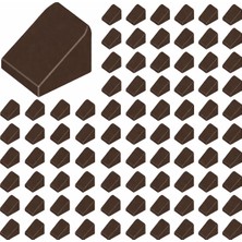 LEGO Yedek Parçalar: Slope: 100 Adet 1X1X2/3 Koyu Kahverengi - Dark Brown 54200