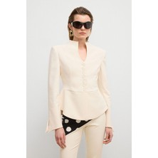 Love My Body Moda Tutkusu Mono Kapama Peplun Ceket Vanilya 119M2308000