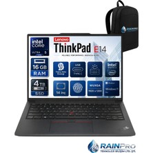 Lenovo Thinkpad E14 Gen6 Intel Core Ultra 5 125U 16 GB Ddr5 4 Tb SSD Intel® 14'' Wuxga IPS Windows 11 Pro Taşınabilir Bilgisayar 21M7009RNP04