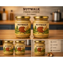 Nutwalk Fındık Ezmesi 2’li Paket (400 G x 2) | Şekersiz, %100 Fındık, Katkısız