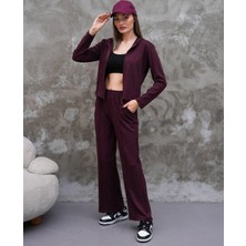 Elaxi Modal Kumaş Slim Fit Kapüşonlu Ikili Takım