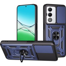 Teleplus Oppo A5 5g Kılıf Magnetik Standlı Kamera Korumalı Slide Sürgülü Cover Kapak