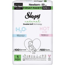Sleepy Natural Fırsat Paketi 1 Numara 50'li (2-5 Kg)  Yenidoğan