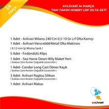Avlivarı Avlivari Milano 240 cm 0.5-10 gr Avlivari Viera 4000 Metal Olta Makinası Tam Takım Kıyı Lrf  Olta Seti