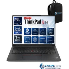Lenovo Thinkpad E14 Gen6 Intel Core Ultra 5 125U 64 GB Ddr5 1 Tb SSD Intel® 14'' Wuxga IPS Windows 11 Pro Taşınabilir Bilgisayar 21M7009RNP22