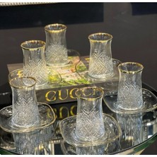 Assa Bazaar 12 Parça Gerçek Yaldızlı Timeless Çay Seti
