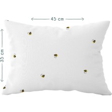 Casadora Baby Happy Bee %100 Organik Pamuk Saten Yastık Kılıfı 35 x 45 cm
