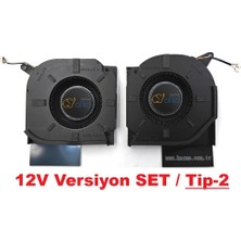 Afila Hp Omen Gaming 16-WF0003NT Uyumlu Notebook Cpu, Gpu Fanı Sağ-Sol / Set - 12V - Tip-2