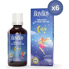 Baybay Night Melisa Içeren Bitkisel Damla 50 ml 6 Adet