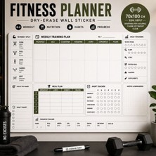 Eseran Print Fitness Planner Dry Erase Duvar Planlayıcı 70X100